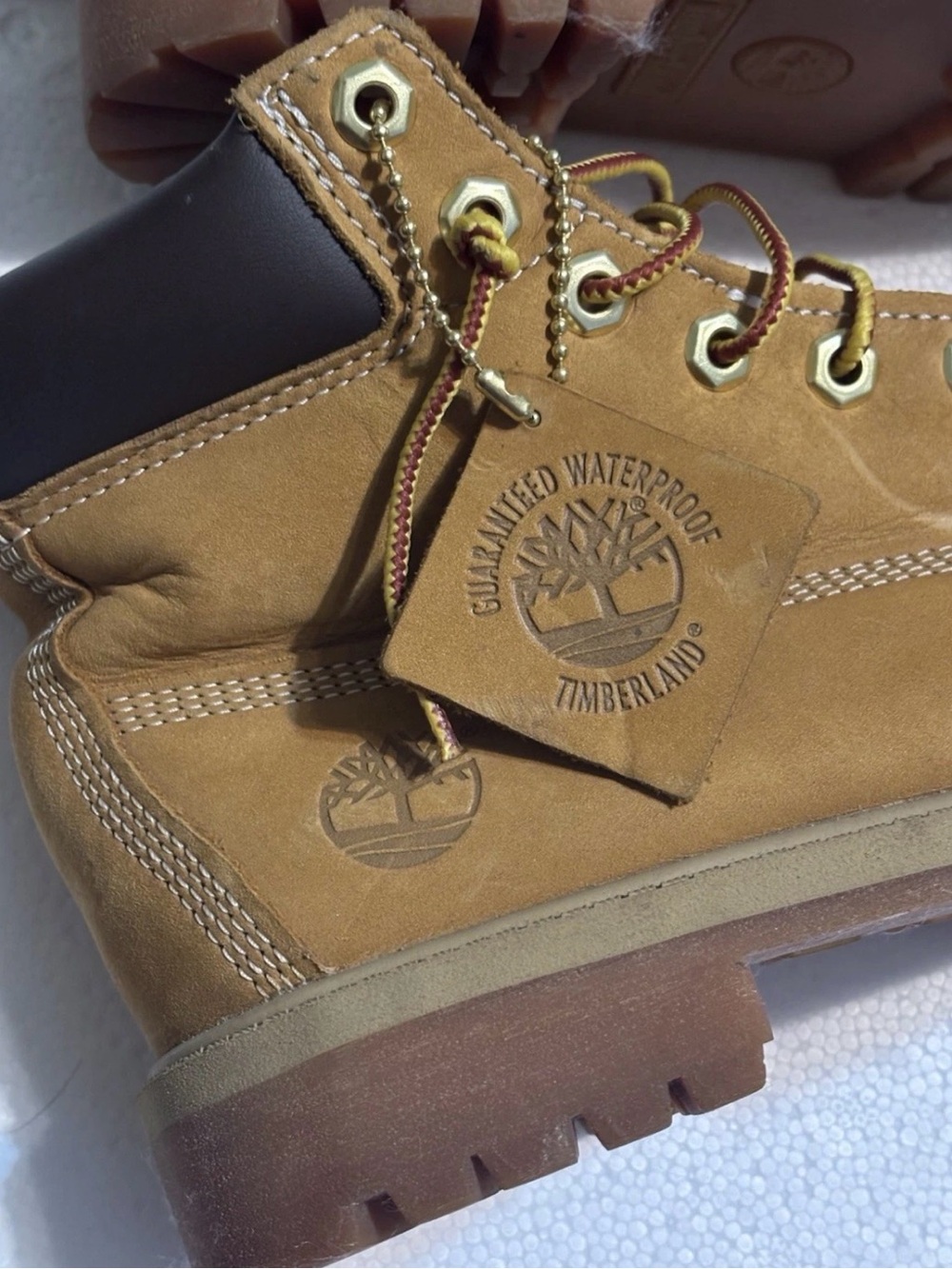 Timberland Wheat Tan Nubuck Lace-Up Work Boot